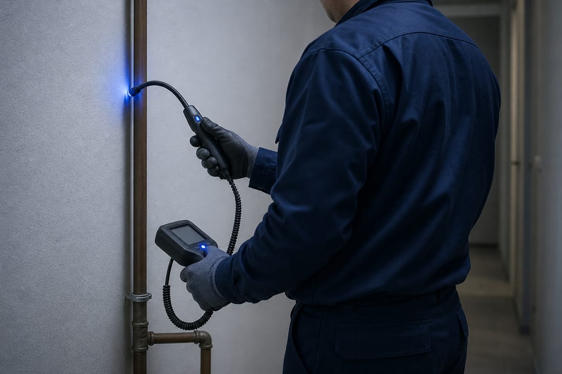 Exemple : recherche de fuite sur une canalisation